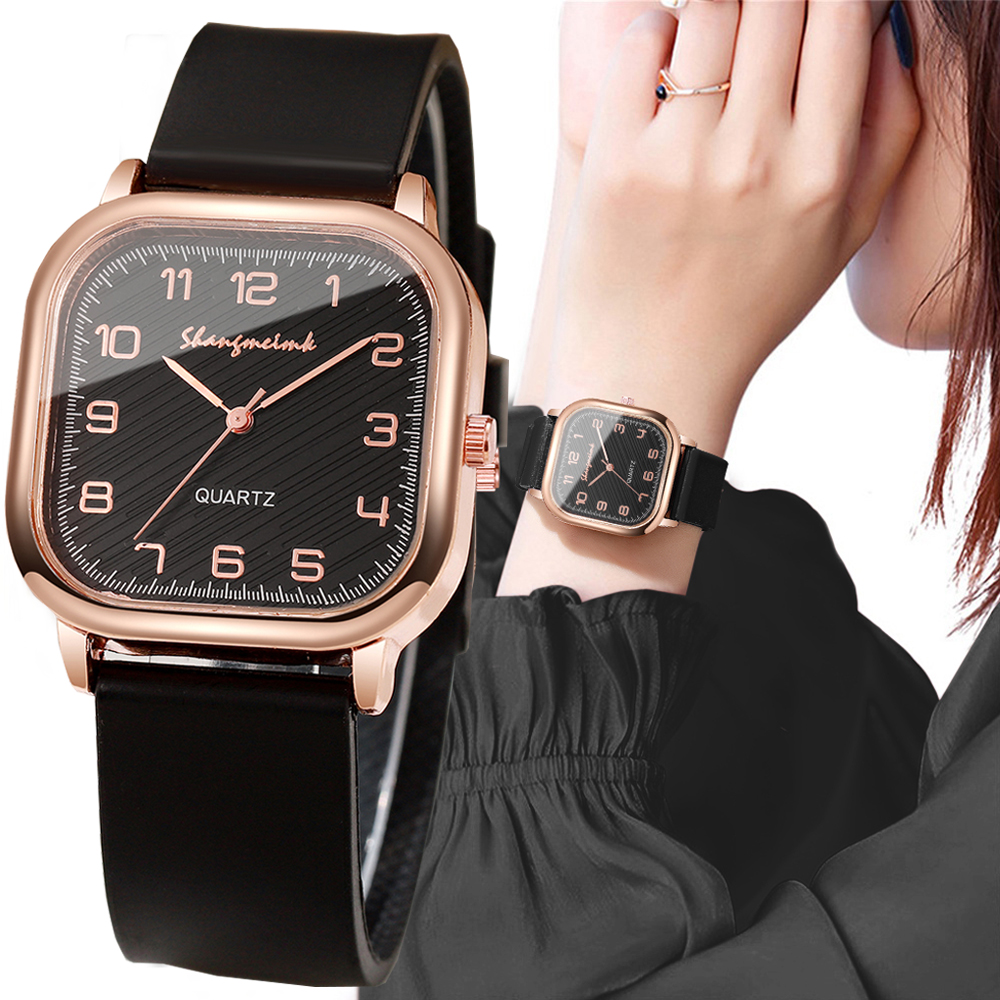 Fashion Square Women Watches C - đánh giá và giá Silicone Band Women