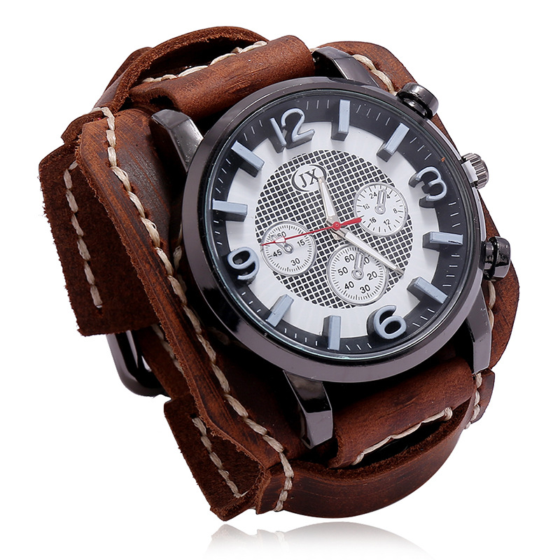 New Retro Mens Watches Genuine - đánh giá và giá Leather Watch Band Men