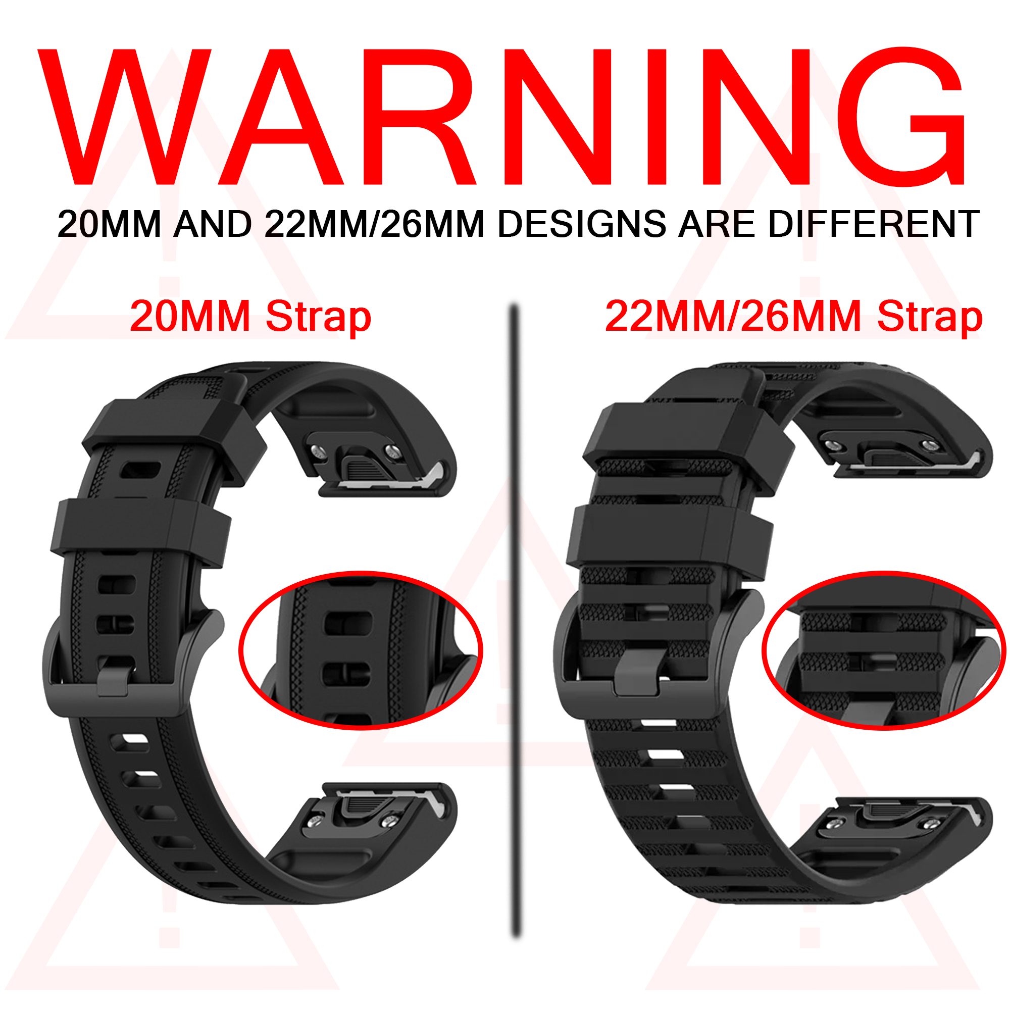 QuickFit 26mm 20mm 22mm Watchb - đánh giá và giá Silicone Watch Band 22Mm