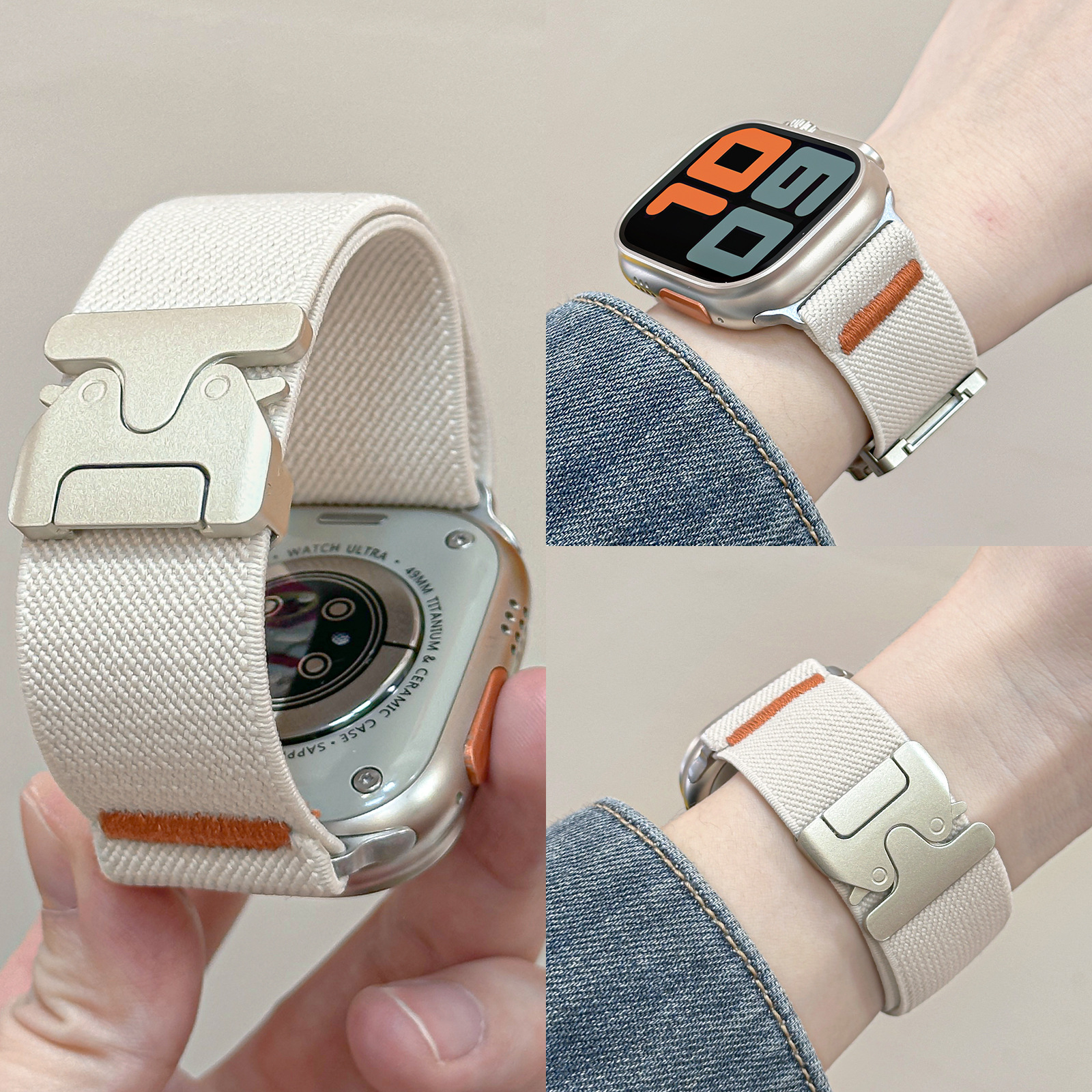 For Apple Watch Band Nylon Ela - đánh giá và giá Parachute Strap Elastic