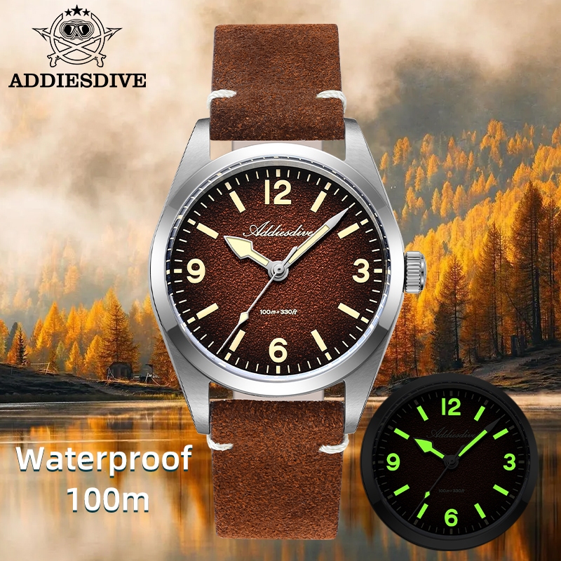 ADDIESDIVE Japan 2035 Super Lu - đánh giá và giá Suede Strap Watch