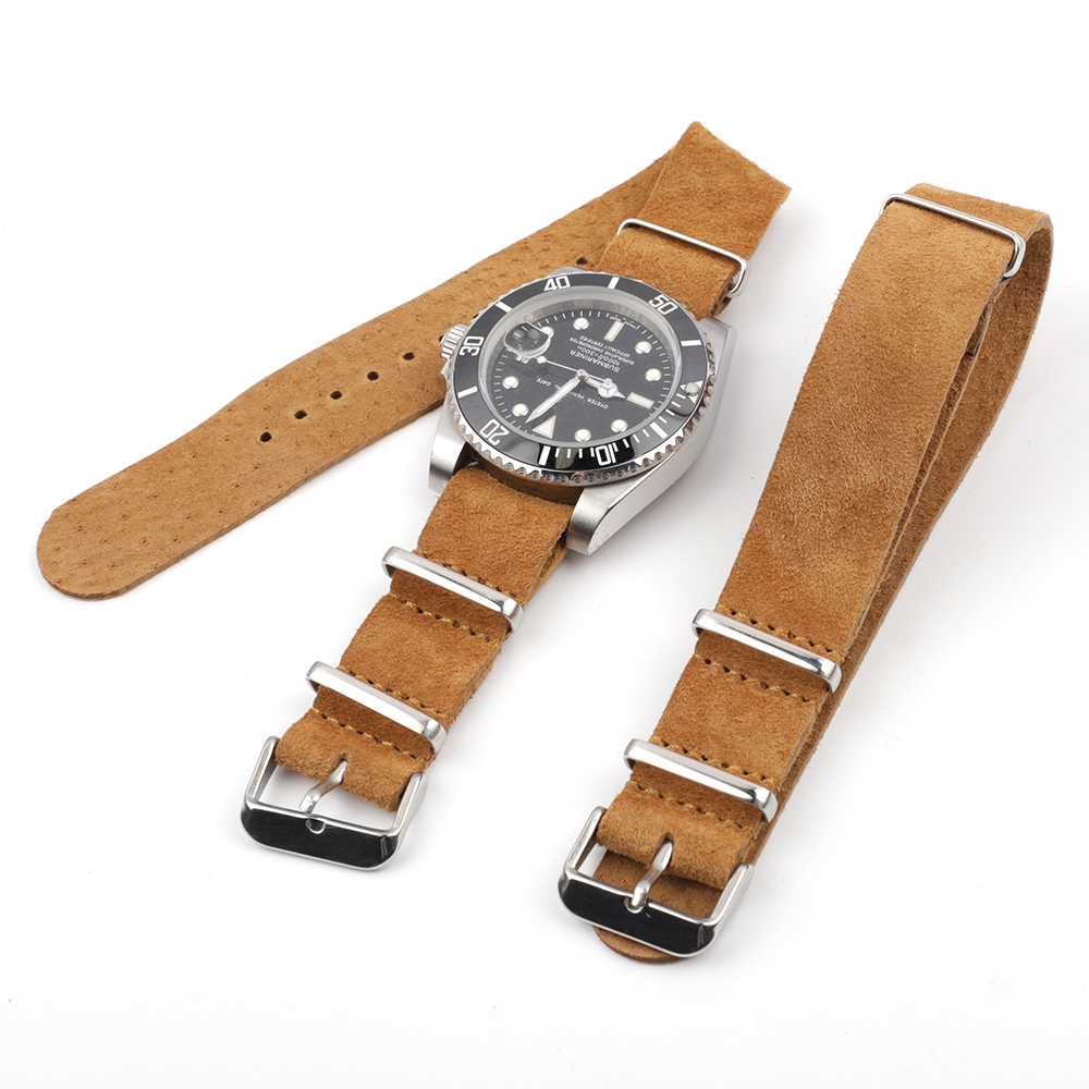 Soft Retro Suede Genuine Leath - đánh giá và giá Nato Strap Nylon