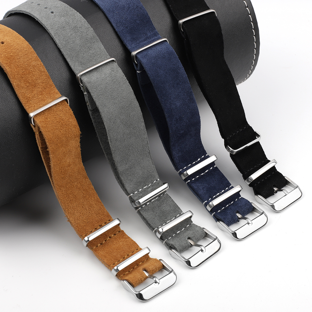 Soft Retro Suede Genuine Leath - đánh giá và giá Nato Strap Nylon