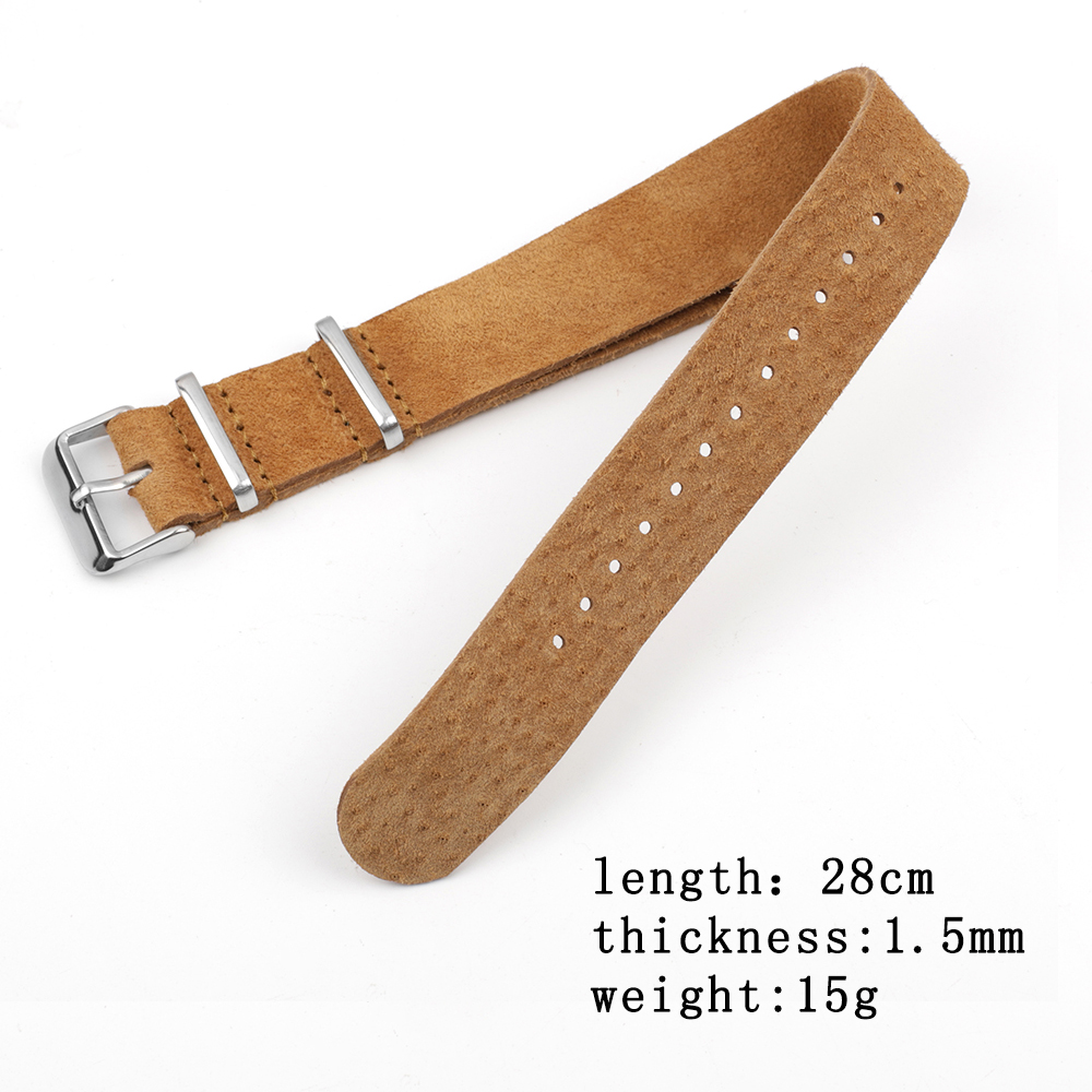 Soft Retro Suede Genuine Leath - đánh giá và giá Nato Strap Nylon