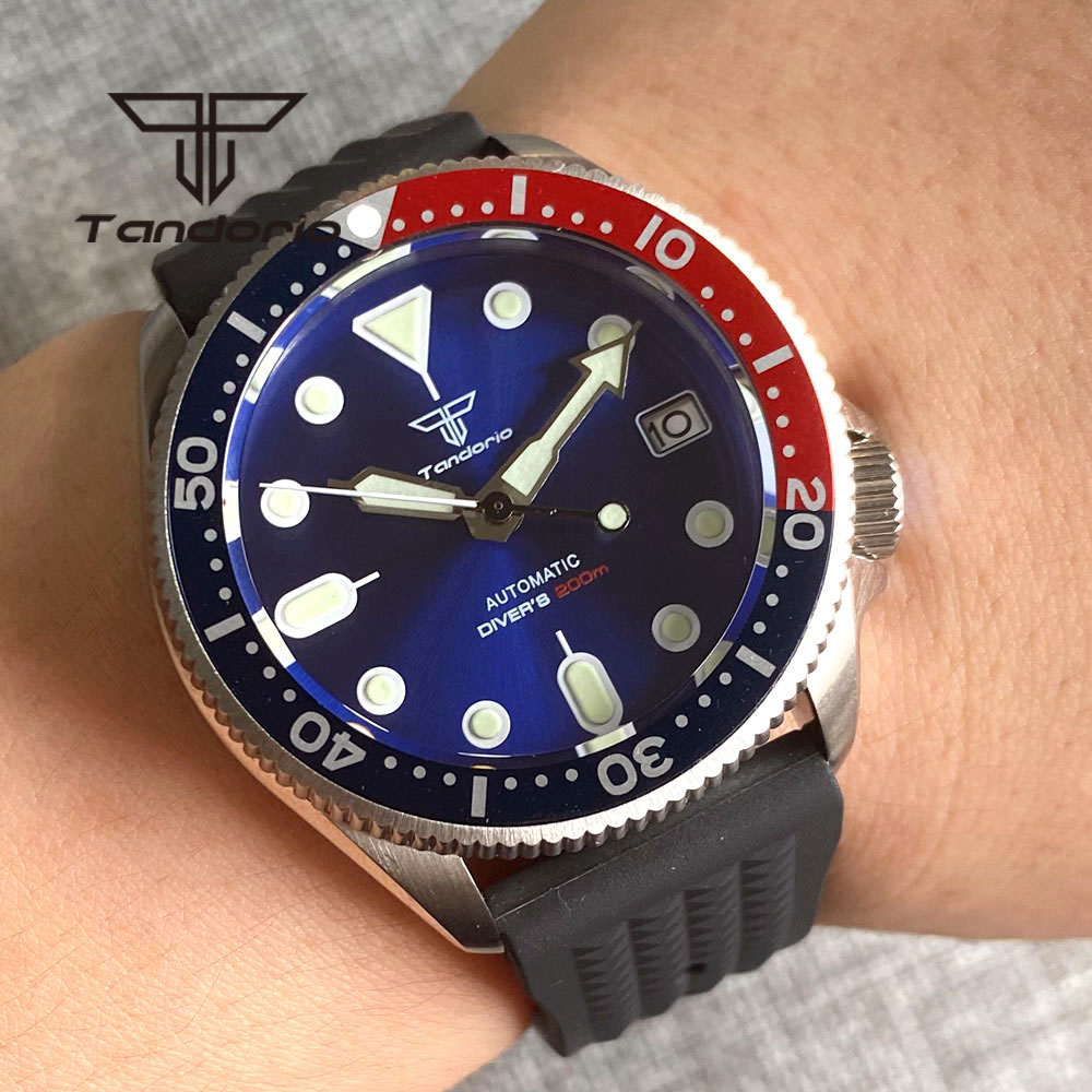 Tandorio NH35A 37mm Automatic  - đánh giá và giá Rubber Strap Diver