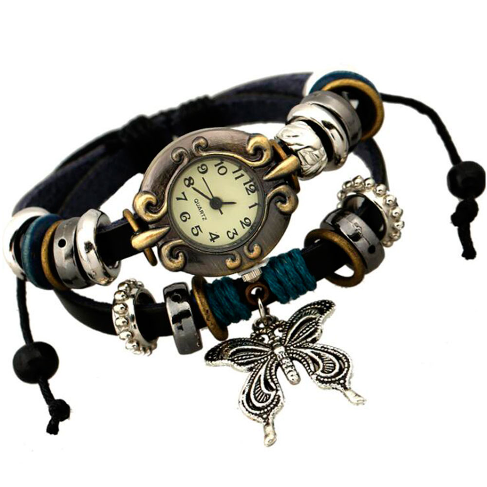 Handmade Butterfly Beads Brace - đánh giá và giá Leather Watch Band Men