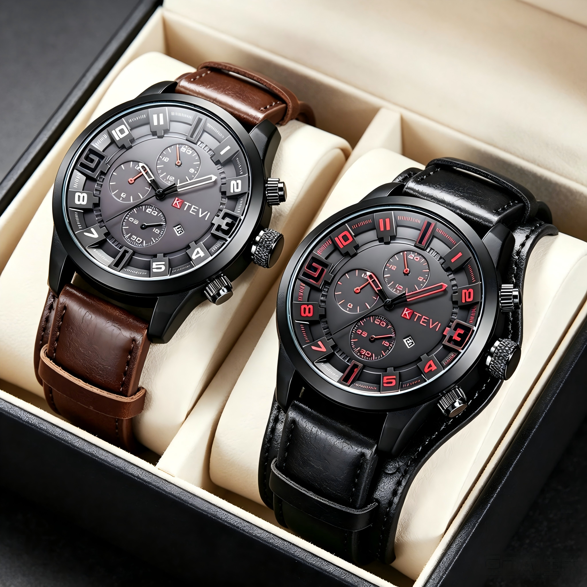 Fashion Arabic Dial Men Quartz - đánh giá và giá Leather Watch Band Men