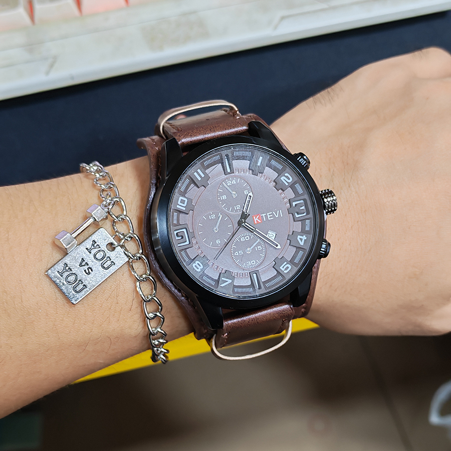 Fashion Arabic Dial Men Quartz - đánh giá và giá Leather Watch Band Men
