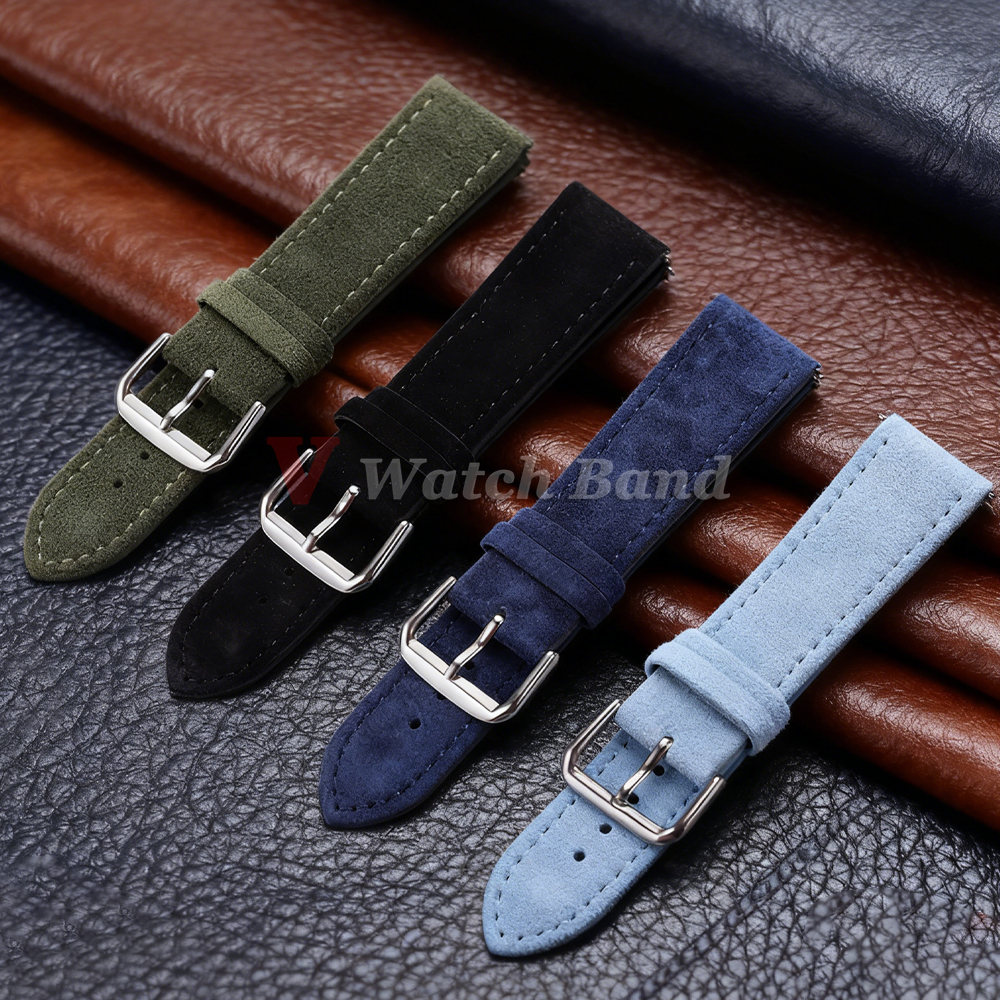 18/19/20/22mm Watch Band Genui - đánh giá và giá Suede Strap Watch