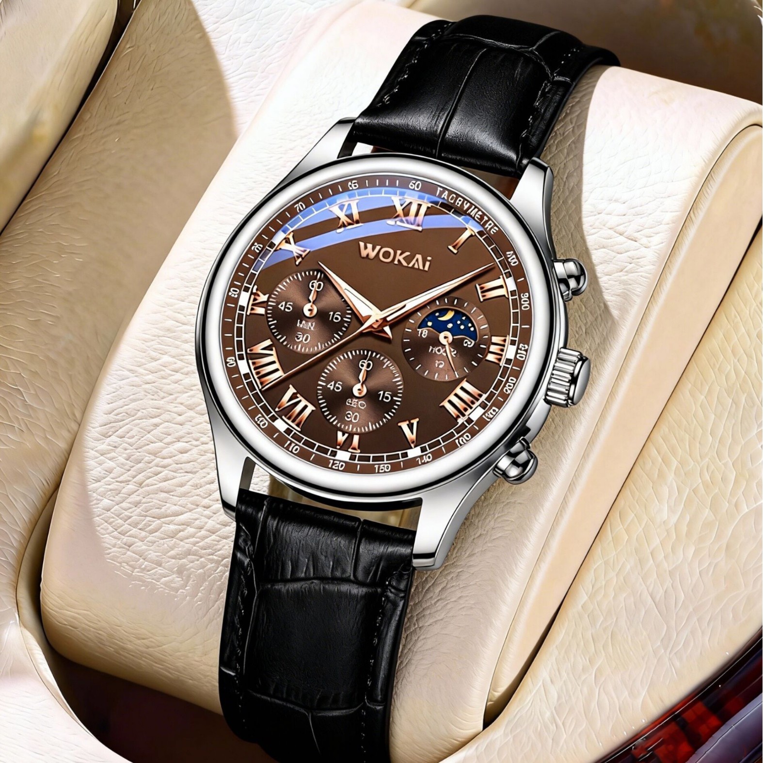 Luxury Men Business Watches Fa - đánh giá và giá Leather Watch Band Men
