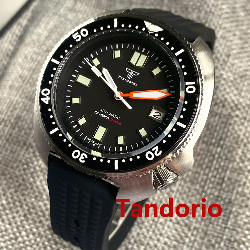 Tandorio 44mm NH35 PT5000 Move - đánh giá và giá Rubber Strap Diver