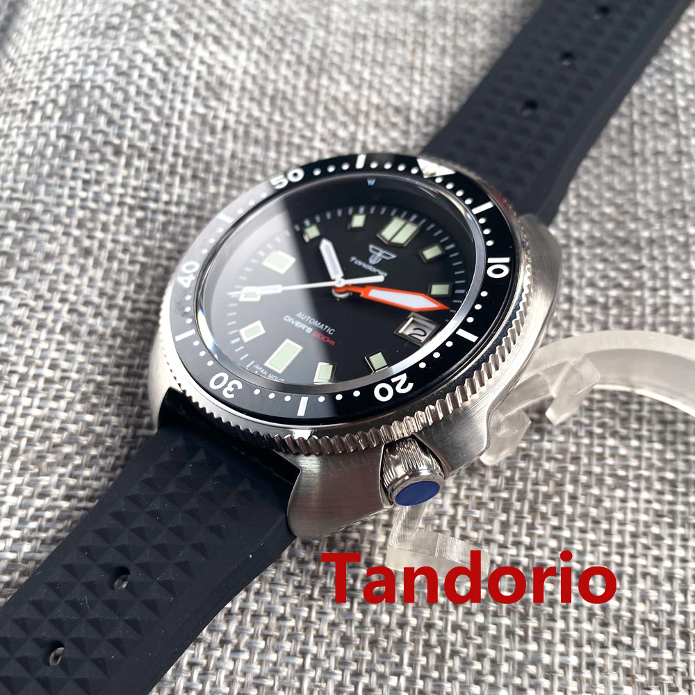 Tandorio 44mm NH35 PT5000 Move - đánh giá và giá Rubber Strap Diver