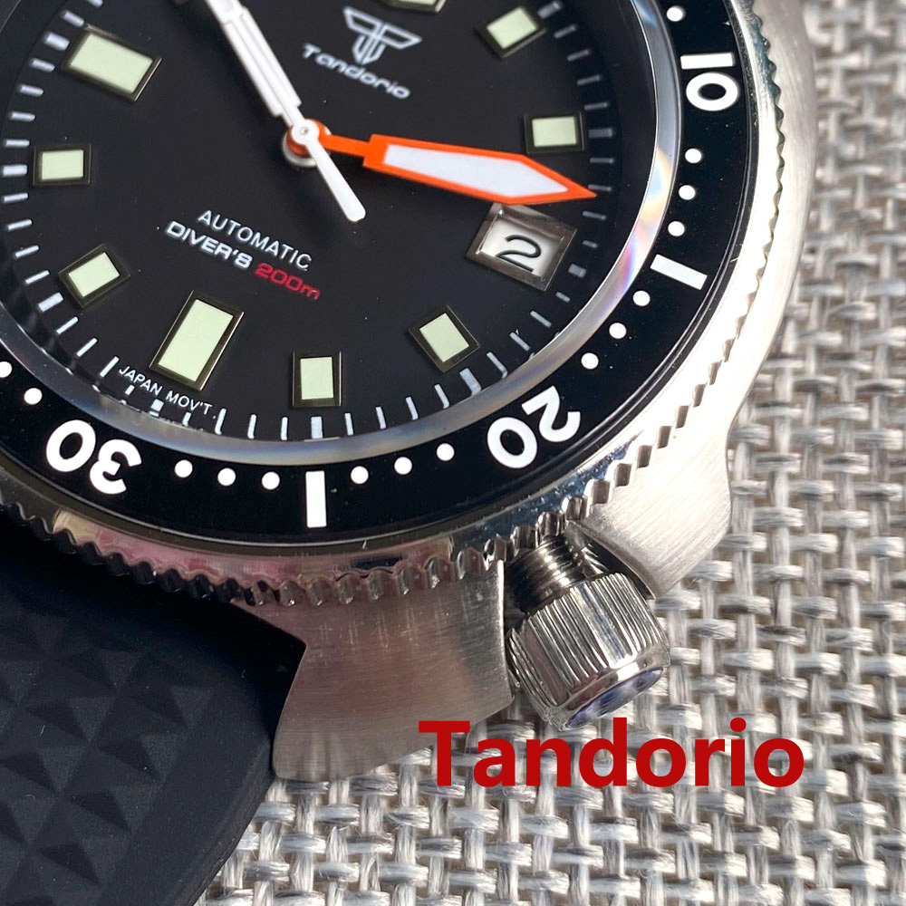 Tandorio 44mm NH35 PT5000 Move - đánh giá và giá Rubber Strap Diver
